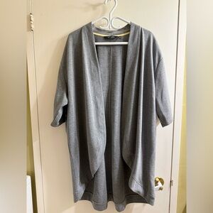 3xl Women's Open-Front Gray Cardigan